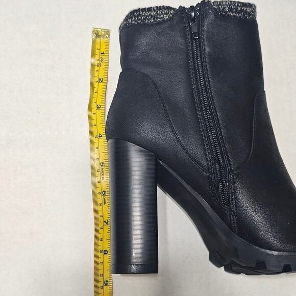 JUSTFAB Carlina Sweater Cuff Bootie in Black Size 7.5 - Picture 7 of 8